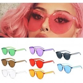 Sport Women Men Fashion Clear Retro Polarized Sport Sunglasses Outdoor Frameless Eyewear Glasses - Brown -G - CR18OLL0S7Y $16.37