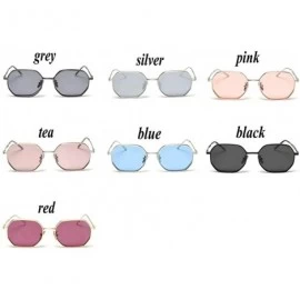 Square fashion retro small square polarized sunglasses trend unisex luxury brand designer girls sunglasses - Blue - CQ193AKL9...