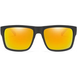 Square Men Polarized Sunglasses Classic Square Sun Glasses Women Mirror Lens Eyewear Drivers Goggles UV400 - CU199KWZE00 $8.90