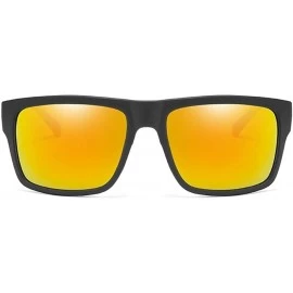 Square Men Polarized Sunglasses Classic Square Sun Glasses Women Mirror Lens Eyewear Drivers Goggles UV400 - CU199KWZE00 $8.90
