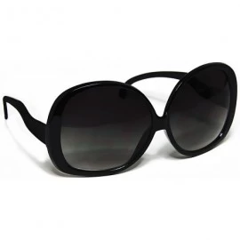 Oversized Big Huge Oversized Square Sunglasses Retro Women Celebrity Fashion - Black - CA11LIAHQX1 $27.56