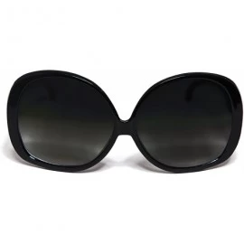 Oversized Big Huge Oversized Square Sunglasses Retro Women Celebrity Fashion - Black - CA11LIAHQX1 $12.17