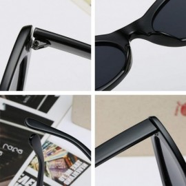 Oval Men and women Oval Sunglasses Fashion Simple Sunglasses Retro glasses - Red White - CK18LLDE57A $9.99
