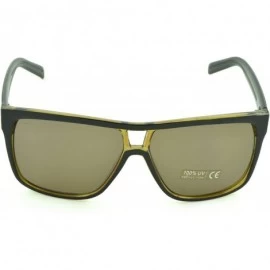 Wrap Unisex Modern Bold Fashion UV Lens Sunglasses in Assorted Colors - Brown - C2129KC0G4F $17.86