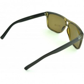 Wrap Unisex Modern Bold Fashion UV Lens Sunglasses in Assorted Colors - Brown - C2129KC0G4F $7.88