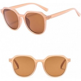 Oval Unisex Stylish Sunglasses 100% UV Protection Sunglasses Fishing Sport Aviator Classic Sunglasses - Brown - CM193XE474A $...