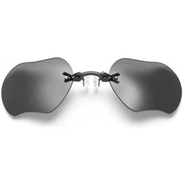 Goggle Retro Lense Glasses Men Rimless Sunglasses - Blue - CY18Y48QNI9 $19.40