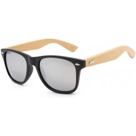 Oversized Retro Sunglasses Men Bamboo Sunglass Women Sport Goggles Gold Mirror Sun Glasses - C7 - CD194OGTMCQ $24.12