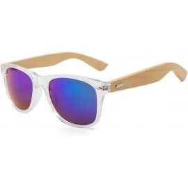 Oversized Retro Sunglasses Men Bamboo Sunglass Women Sport Goggles Gold Mirror Sun Glasses - C7 - CD194OGTMCQ $24.12