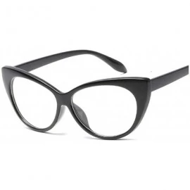 Round Small Classic Women Sunglasses Vintage Luxury Plastic Cat Eye Sun Glasses UV400 Fashion - Black Trans - C51985HHT2D $30.66