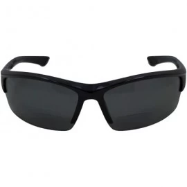 Wrap Magnificent Maui Wrap Polarized Nearly Invisible Line Bifocal Sunglasses - Black - CL18964RG8M $40.89