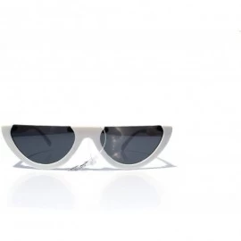 Rimless SIMPLE Cut-off Half Frame Designer Style Fashion Sunglasses - Black - CY18Z9W9UR0 $17.76