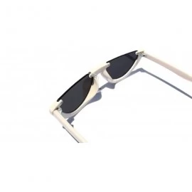 Rimless SIMPLE Cut-off Half Frame Designer Style Fashion Sunglasses - Black - CY18Z9W9UR0 $9.11