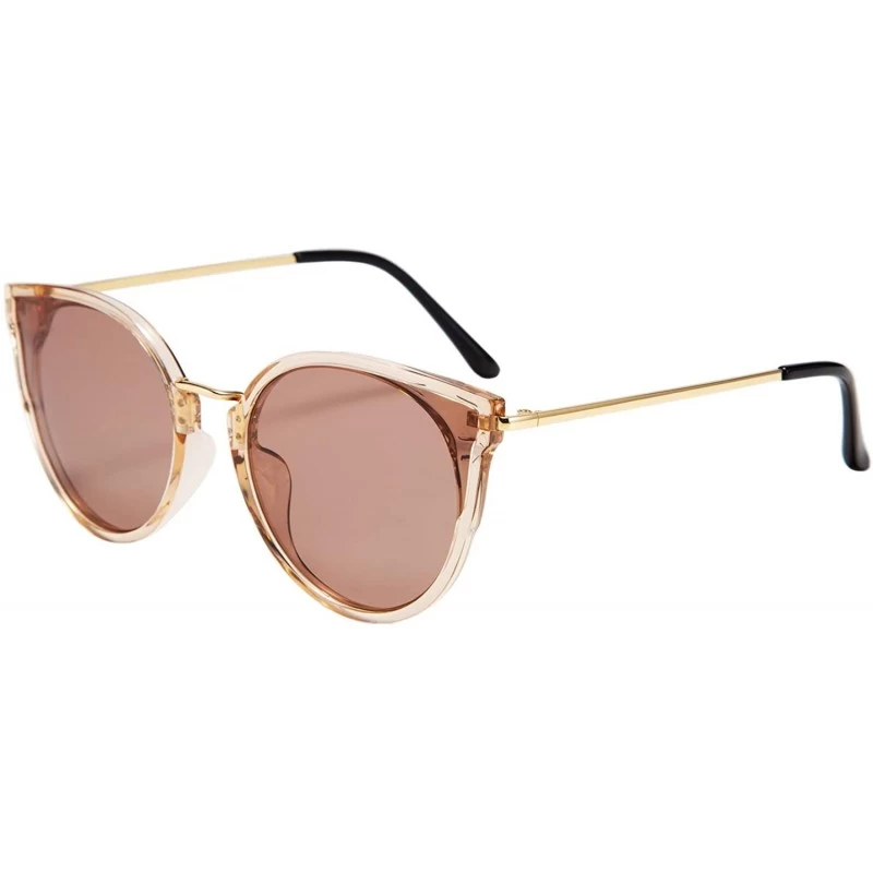 Cat Eye Fashion Polarized Sunglasses Women Cat Eye 100% UV400 Eyeglasses Anti Glare B7000 - Champagne - C8196DCZ23D $12.05