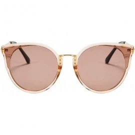 Cat Eye Fashion Polarized Sunglasses Women Cat Eye 100% UV400 Eyeglasses Anti Glare B7000 - Champagne - C8196DCZ23D $27.38