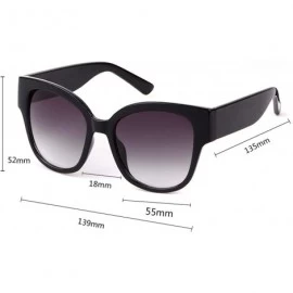 Shield Women Oversized Square Sunglasses Luxury Brand Designer Big Tortoise Shell Frame Female Shades Sun Glasses - C3 - C018...