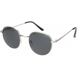 Rectangular Mens 90s Rectangular Metal Rim Dad Shade Sunglasses - Silver Solid Black - CG18O278LZ9 $8.21