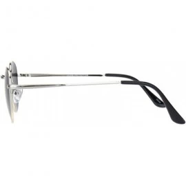 Rectangular Mens 90s Rectangular Metal Rim Dad Shade Sunglasses - Silver Solid Black - CG18O278LZ9 $8.21