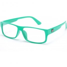 Round Ovarian Cancer Awareness Glasses Sunglasses Clear Lens Teal Colored - 1836 Aqua Marine - CW126RPL79B $19.17