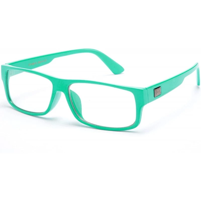 Round Ovarian Cancer Awareness Glasses Sunglasses Clear Lens Teal Colored - 1836 Aqua Marine - CW126RPL79B $12.43