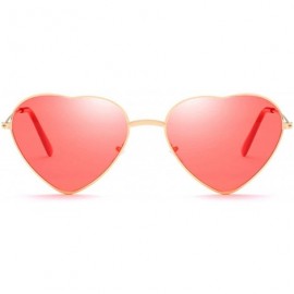 Oversized Heart Shaped Sunglasses Women Fashion LOVE Clear Ocean Lenses Pink Sun Glasses Oculos UV400 - Yellow - C4197Y702TQ ...