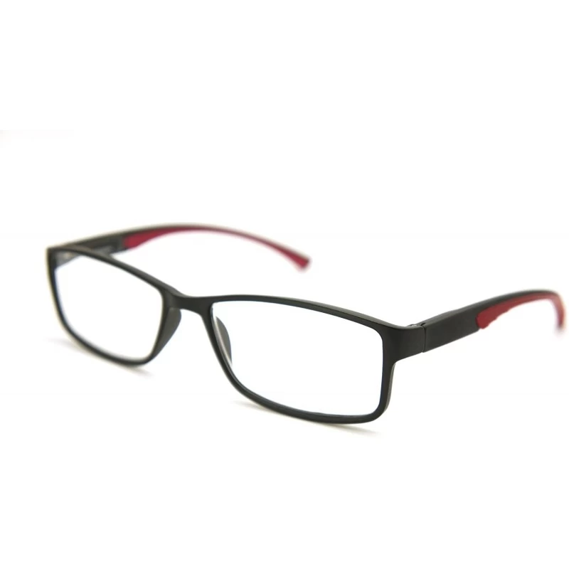 Rectangular 6904 SECOND GENERATION Semi-Rimless Flexie Reading Glasses NEW - Z1 Full Rim / Red - CR18ES89GA8 $21.24