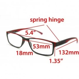 Rectangular 6904 SECOND GENERATION Semi-Rimless Flexie Reading Glasses NEW - Z1 Full Rim / Red - CR18ES89GA8 $21.24