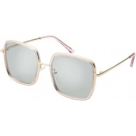 Round Women Sunglasses Polarized Oversized Round Sunglasses for Women - Pink Gray - C118CD74G22 $33.56
