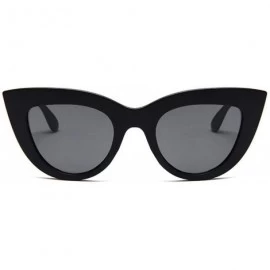Cat Eye New Retro Fashion Sunglasses Women Brand Designer Vintage Cat Eye Black Sun Glasses Female Lady UV400 Oculos - CU1985...