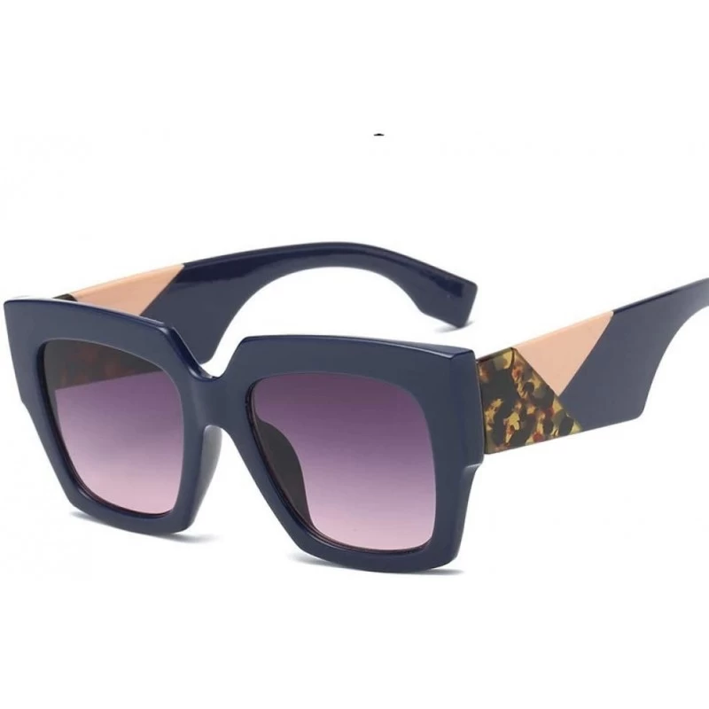 Oversized Square Oversized Sunglasses Women Luxury Gradient Sun Glasses Big Frame Vintage Eyewear UV400 - 4 - CG18QA8KO27 $26.13