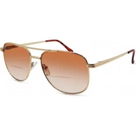 Aviator Chillin' Aviator Bifocal Sunglasses - Gold - CI11JMEI7QB $27.20