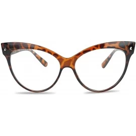 Oval Oversized Glasses Pointed Prescription Tortoise - CD1987I5C4T $23.78