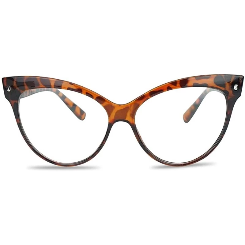 Oval Oversized Glasses Pointed Prescription Tortoise - CD1987I5C4T $13.00