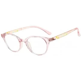 Round Anti Blue Light for Kids - Clear Lens Glasses Round Frame Eye Protection - Transparent-pink - CH198R3EXO5 $9.96