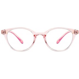 Round Anti Blue Light for Kids - Clear Lens Glasses Round Frame Eye Protection - Transparent-pink - CH198R3EXO5 $9.96