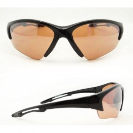 Semi-rimless TR90 Blue Blocking HD Vision Sunglasses for Men and Women - Jet Black - CD11MMLYN8R $14.64