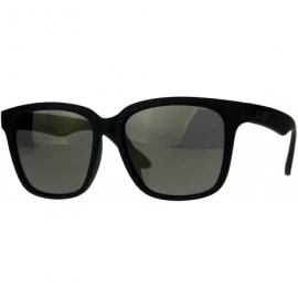 Square KUSH Sunglasses Unisex Black Square Frame Mirrored Lens UV 400 - Matte Black (Gold Mirror) - C018CGHC7LZ $18.97