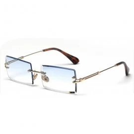 Goggle Small Rectangle Sunglasses Women RimlSquare Sun Glasses 2019 Summer Style Female Uv400 Green Brown - C9199CL7MK9 $58.49