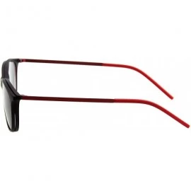 Oversized Vintage Clear Lens Glasses With Fashion Polarized Sunglasses Clip L8172 - Oval Red - CB12O2YCEX4 $15.32