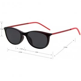 Oversized Vintage Clear Lens Glasses With Fashion Polarized Sunglasses Clip L8172 - Oval Red - CB12O2YCEX4 $15.32