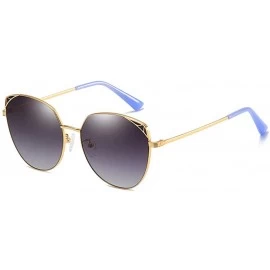 Oval sunglasses European American manufacturers glasses Tea - C41985U56TD $37.22