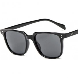 Round Unisex Vintage Rectangle Sunglasses Men Transparent Leopard Driving Glasses Oculos De Sol Masculino Uv400 - C1 - C4197Y...