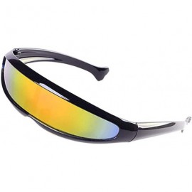 Wrap Futuristic Cyclops Sunglasses For Children Cosplay Narrow Cyclops Party Favor Shield Wrap Glasses - Multicoloured - CW18...
