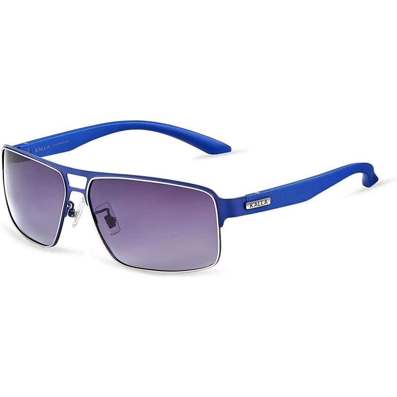 Rectangular KL6121C8 Men Ultra Lightweight Rectangle Sunglasses Polarized UV400 Protection Fashion Eyewear - CV196Y5Q2QG $22.07