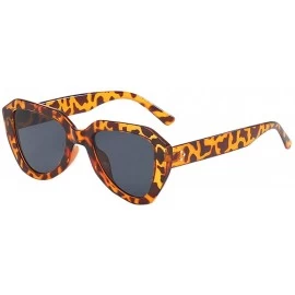 Rectangular Women Cat Eye Oversized Sunglasses UV Protection Fashion Summer Vintage Sun glasses for Women Men - Brown - CV199...