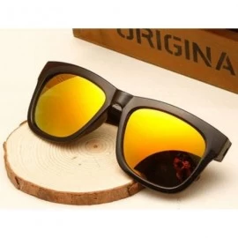 Square Oversized Sunglasses Coating Classic Glasses - Red - CZ197TYRS5Q $25.54