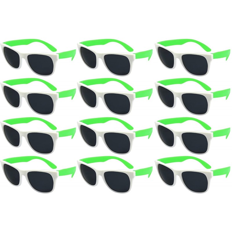 Wayfarer 12 Bulk 80s Neon Party Sunglasses for Adult Party Favors with CPSIA certified-Lead(Pb) Content Free - CH18E8K8NCW $1...
