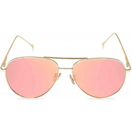 Semi-rimless Polarized Mens Sunglasses Womens UV 400 Sunglasses For Man and Woman. - Aviator-rose Gold Frame Rose Gold Lens -...