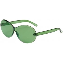 Rimless Summer Rimless Sunglasses Women Fashion Designer Transparent Sun Glasses Cool Color - G - CJ198G22TRN $13.84