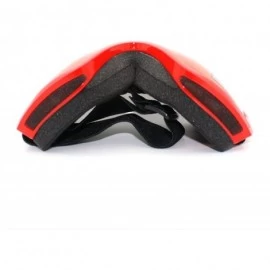 Shield Large Shield Style Ski Snowboard Goggles Anti Fog Double Lens - Red - CE11TG65VUZ $18.22